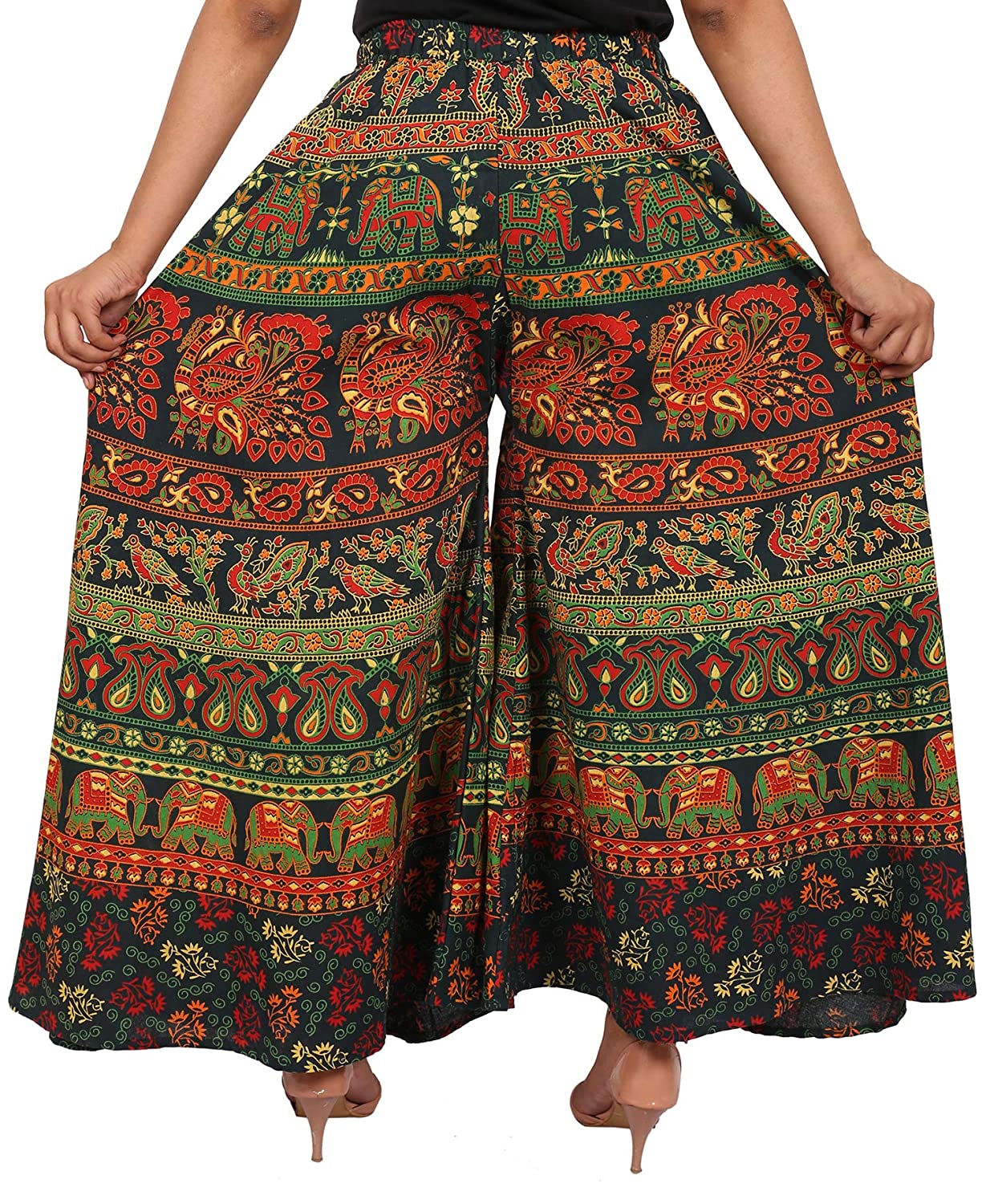 Buy Black Vogue Print Palazzo Pants at Social Butterfly Collection for only  $ 89.00